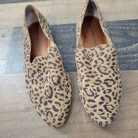 Lucky Brand Shoes - 7.5 Lucky Brand Leather Brogan Leopard Animal Print Shoes